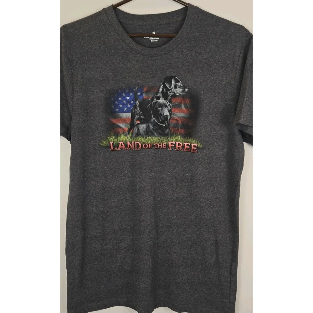 Labrador USA American Mens T Shirt MEDIUM PATRIOTIC DOG LOVER NEW